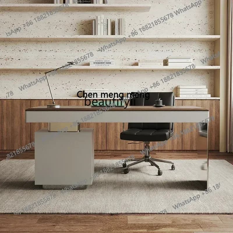 smt7486 new  Desk light luxury modern designer Italian minimalist home study office computer desk ss 7486 ss 7486