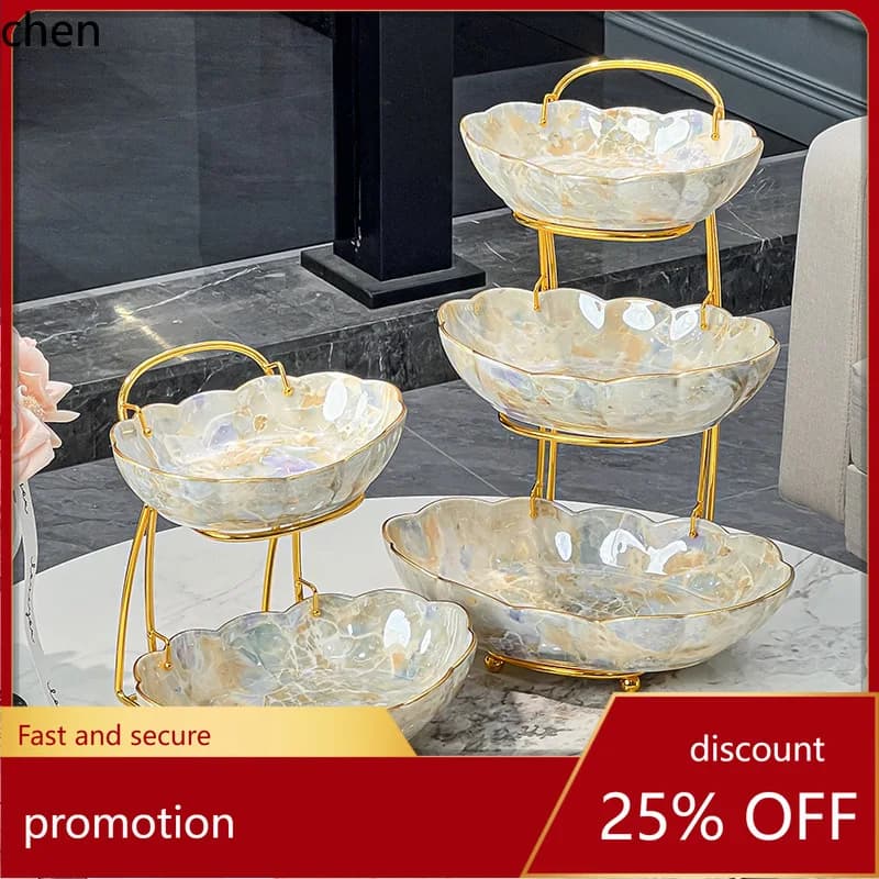 YFY  fruit platter - multi-tiered serving tray for home, living room, afternoon tea, candy, front desk snacks, and desserts