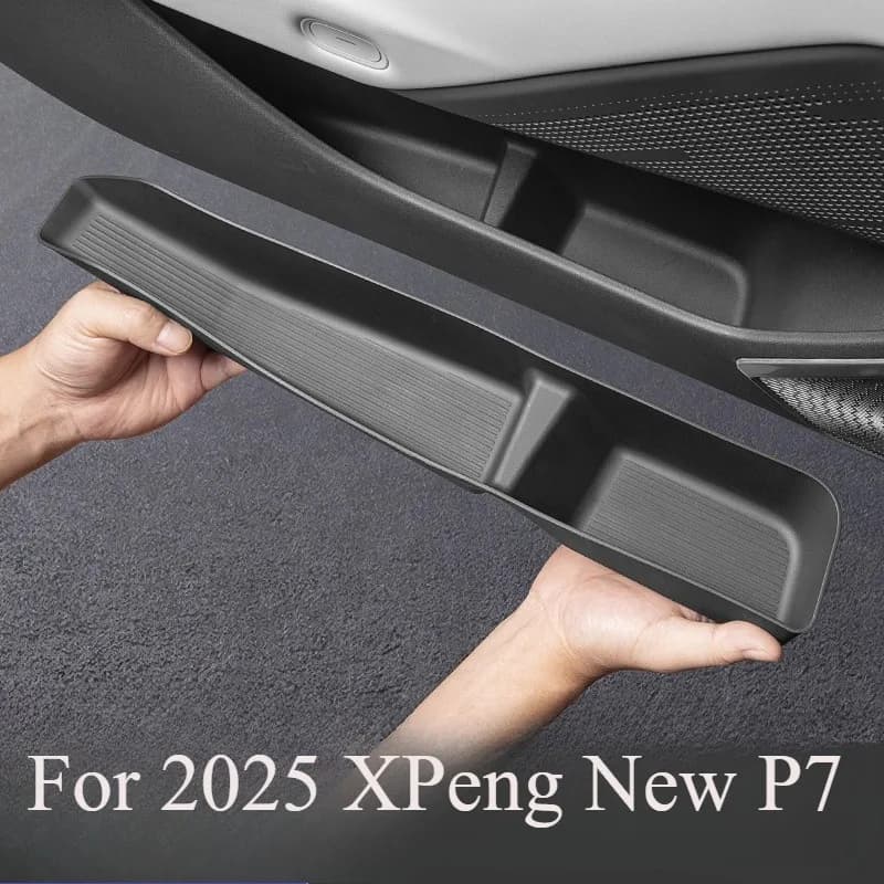For 2025 XPeng New P7 Door Storage Box Liner - Custom Fit TPE Door Panel Tray, Interior Organizer Mat