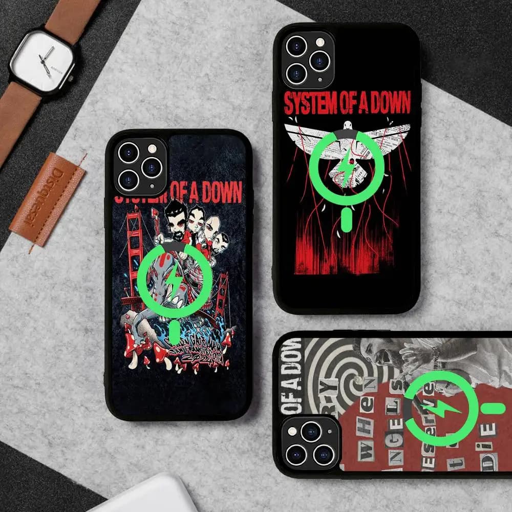 Metal Band S-System Of A D-Down Phone Case For IPhone 16 15 14 13 12 11 17 Pro Max Plus Magnetic Wireless Cover