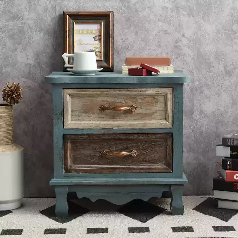 American Bedside Door Cabinet China Sea Old Solid Wood Storage ministry Bedroom Storage Floor Cabinet Vintage Bedside council