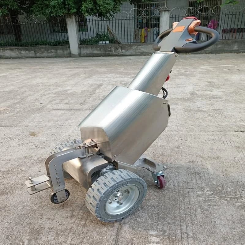 Walking electric tractor, baggage rack electric traction handling
