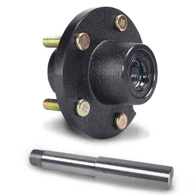 5 Hole 114.3 Trailer Axle Half Direct RV Wheel Hub Axle Head Retrofit Accessories 2200 Lbs/3500 Lbs
