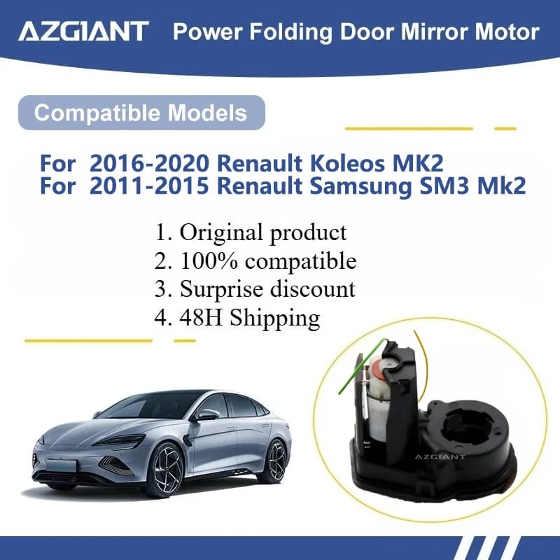 AZGIANT For 2016-2020 Renault Koleos MK2 2011-2015 Renault Samsung SM3 Mk2 Car Power Fold Mirror 12V Motor module Direct Fit