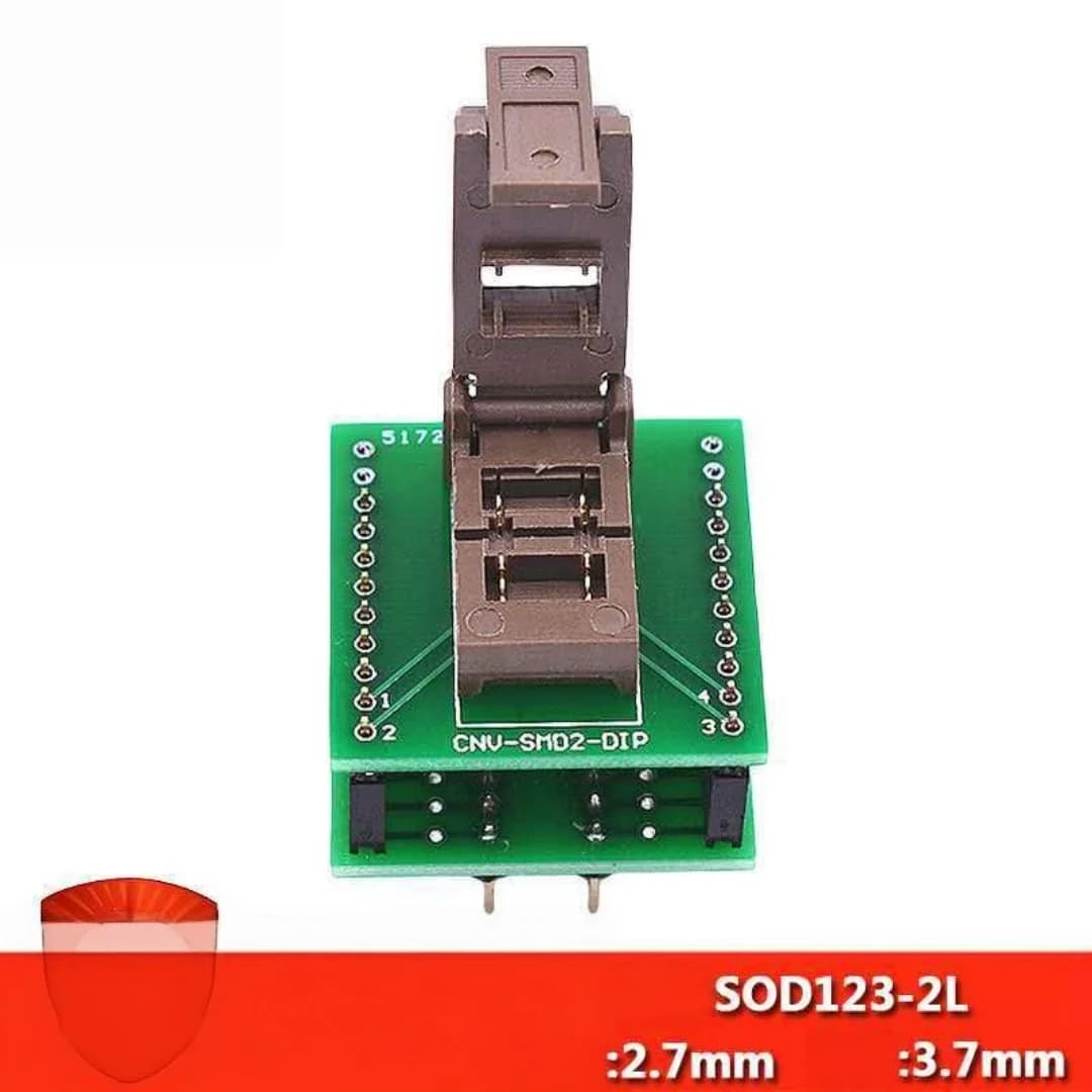 SOD123-2L chip testing fixture SOD123-2L flip type gold-plated aging test socket burning socket