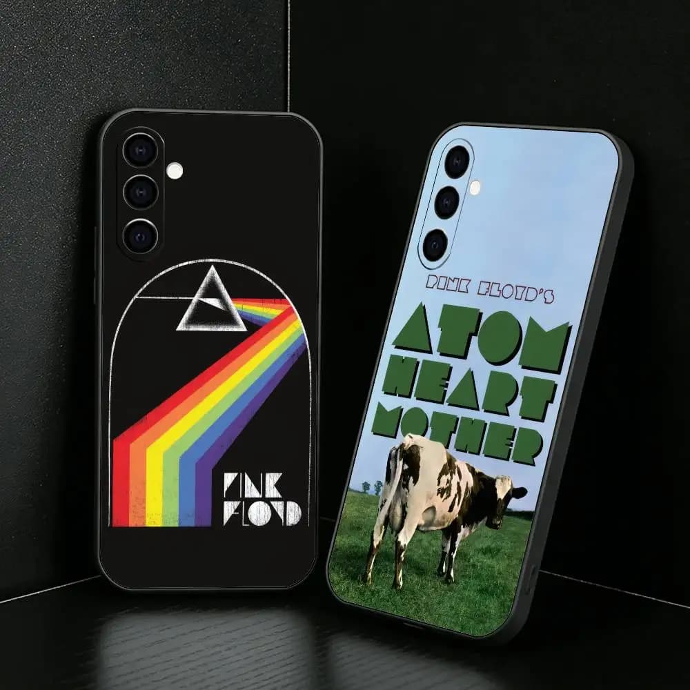 PF Dark Side P-Psychedelic R-Rock Phone Case For Samsung Galaxy A73,A72,A71,A70,A52,A51 Others Soft Black Cover