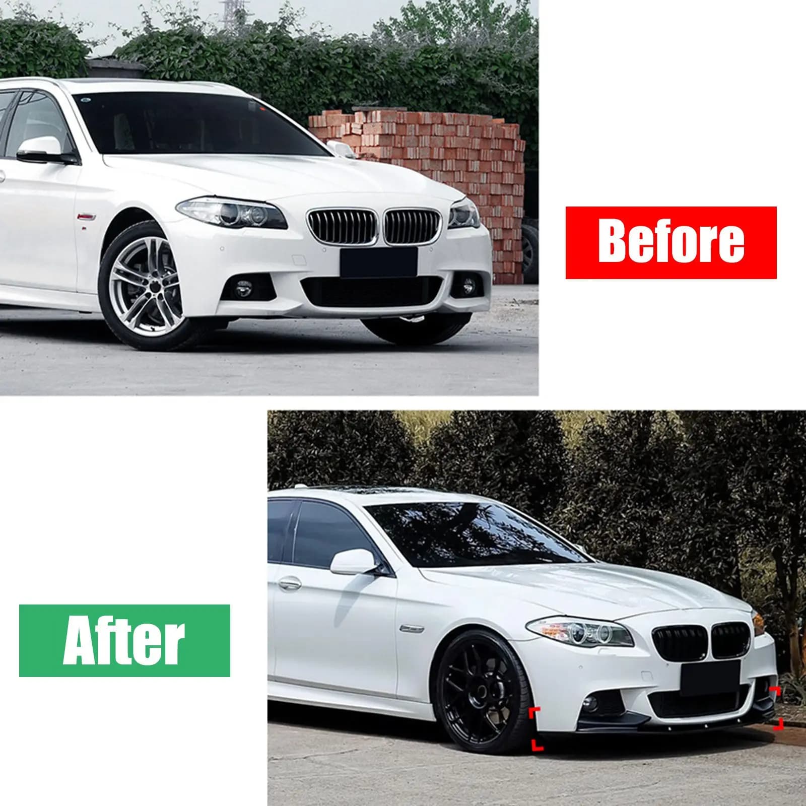 LOWER FRONT SPLITTER SPOILER BUMPER LIP For BMW 5 Series F10 F11 M 2011-2017 Front Bumper Lip Spoiler Splitter