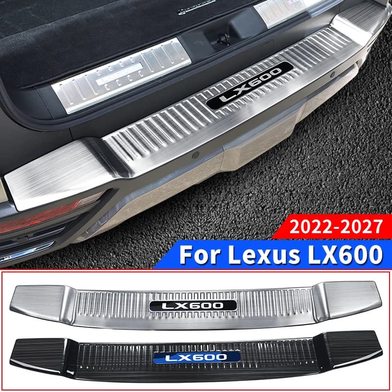For 2021-2027 Lexus LX600 LX500d Stainless Steel Rear Trunk Sill Protector Inner Outer Threshold Guard Anti Scratch Accessories