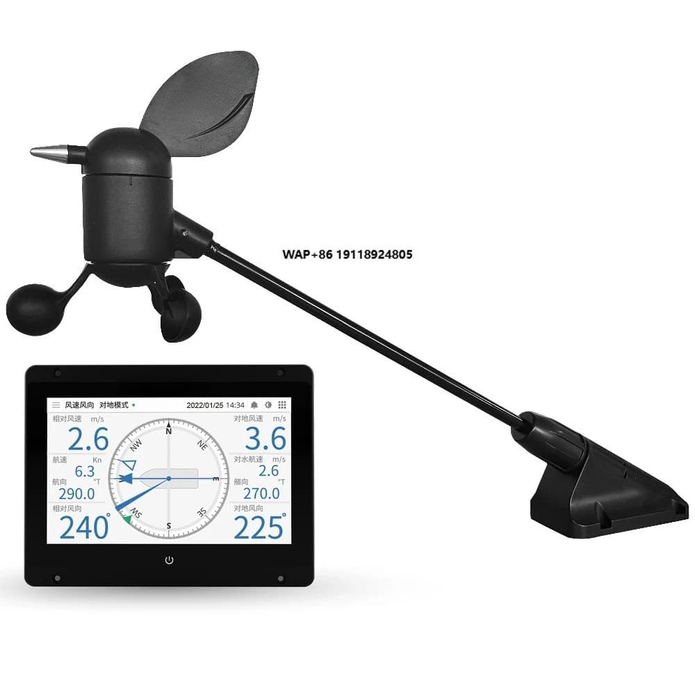 Marinelite MI9000P Electronic Weather Vane Cup Anemometer Wind Direction Indicator Display for Boat and Mast Made in Jiangsu