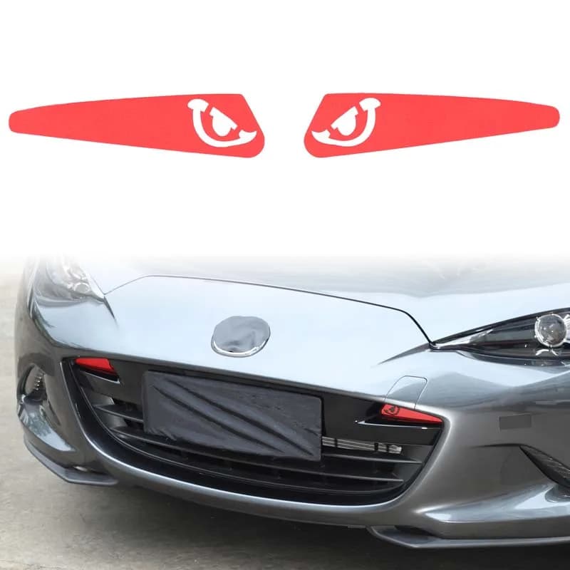 2Pcs Aluminum Alloy Red For Mazda MX-5 ND 2016-2021 Car Front License Plate Side Decorative Patch Car Modification Accessories