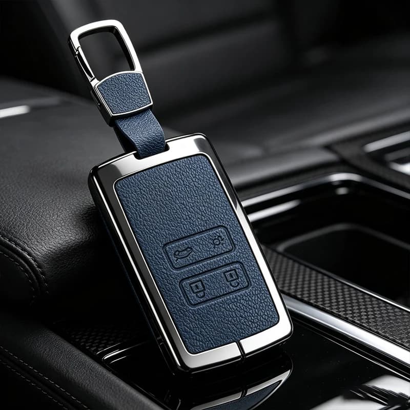 Metal Leather Car Key Case Cover for Renault Captur Megane Talisman Espace Clio Zoe Koleos Scenic Arkana Sandero Kadjar Shell