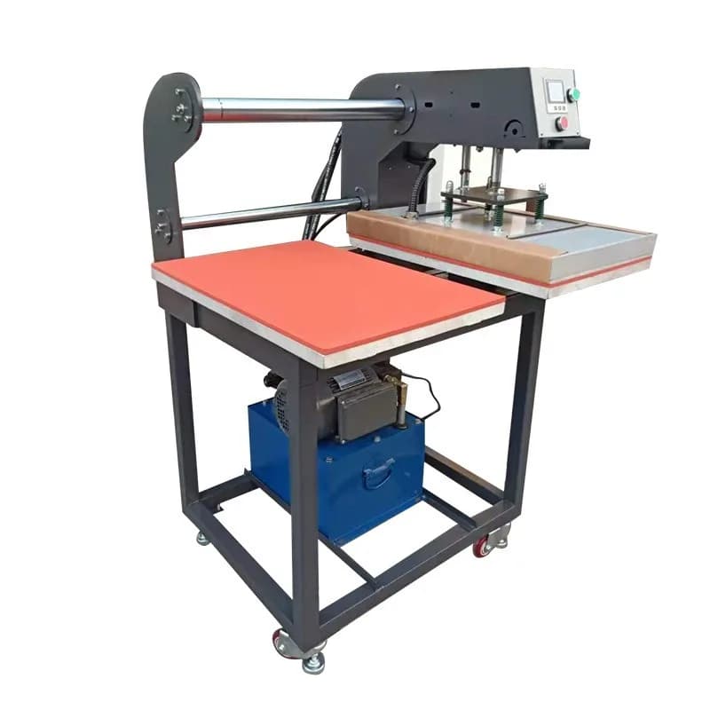 Slide up T-shirt heat transfer pressing machine hot drilling machine equipment 40 * 60 double station heat transfer machine