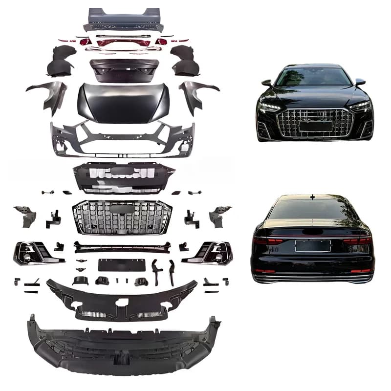 2011-2017 A8 D4 Upgrade To 2023+ D5 Horch Body Kit Bumper Headlight Taillight Hood Fender Auto Modified Accessories