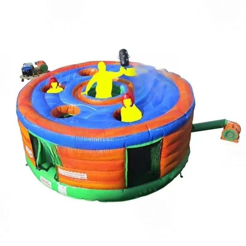 Human whack mole inflatable interactive game adult children outdoor backyard party