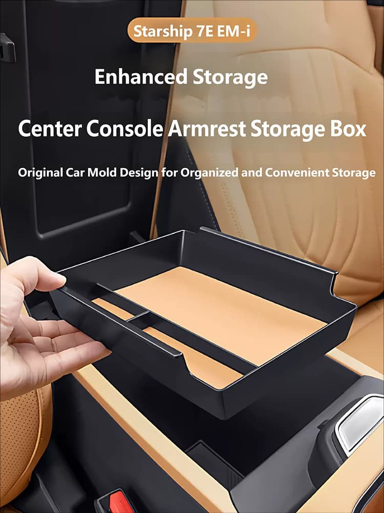 For Geely Galaxy Starship 7 EM-i Geely EX5 EM-i 2026 Car Armrest Storage Box Center Console Organizer Interior Accessories