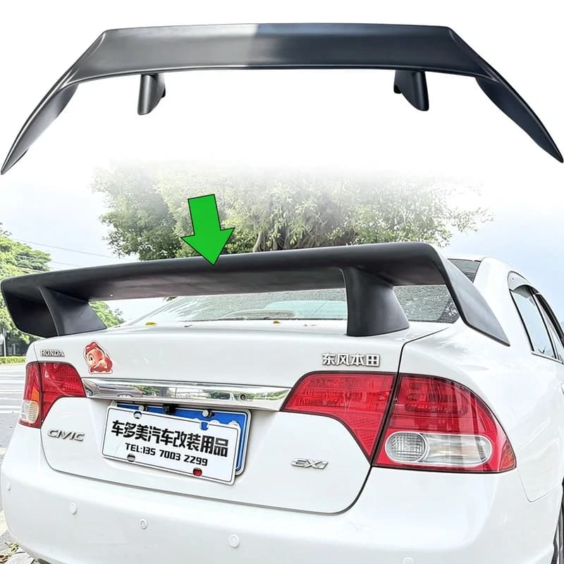 For 06 11 Honda Civic 8th Gen FD2 Top Wing Trunk Spoiler FA1 FA2 FA3 FA4 FA5 FD1 FD2 FD3 FD4 FD5 FD6 FD7 FG1 FG2 Sporty Styling