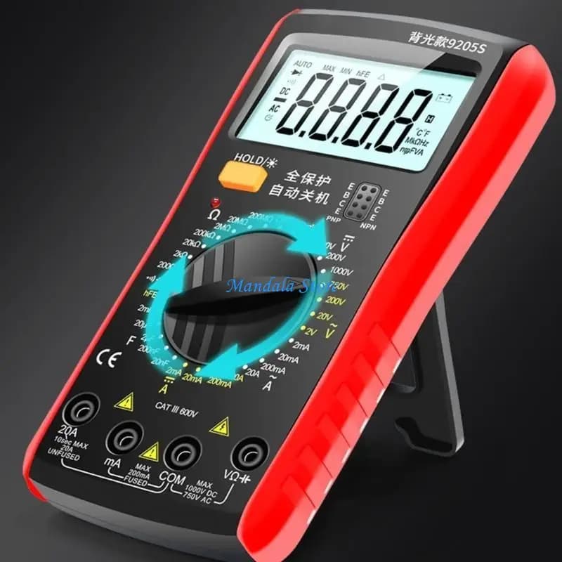 U2JC Handheld Digital Multimeter For Electricians Hobbyists High Accuracy Backlit Display