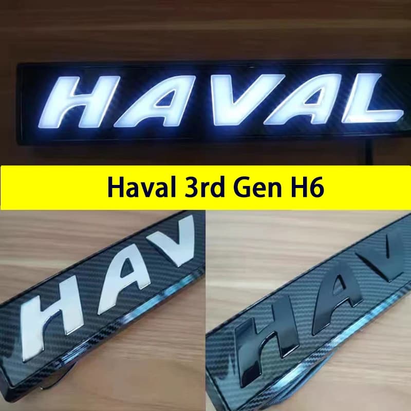 Haval LED Front Badge Light Emblem Auto Decal For Great Wall GWM Haval 3rd Gen H6 2022 2023