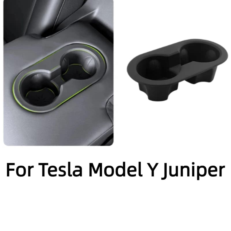 For Tesla Model Y Juniper 2025 2026 Car Interior Cup Holder Silicone Drink Holder Accessories Rear Armrest Cup Holder