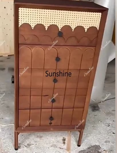 French retro solid wood creative bucket cabinet living room wall locker