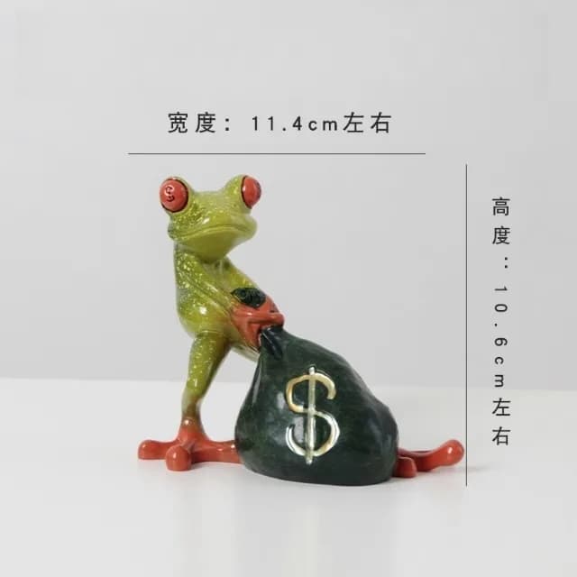 Cute Cartoon Meditation Frog Resin Statue Zen Style Indoor Outdoor Garden Home Decoration Craft
