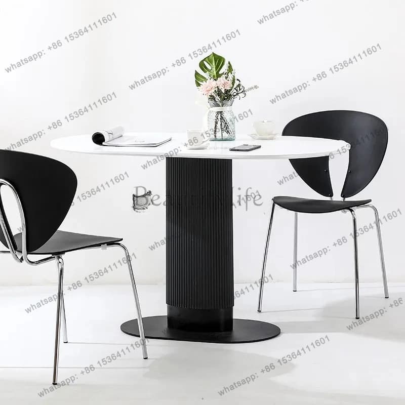 dining table small apartment household negotiation modern living room meeting guests casual simple cream  table