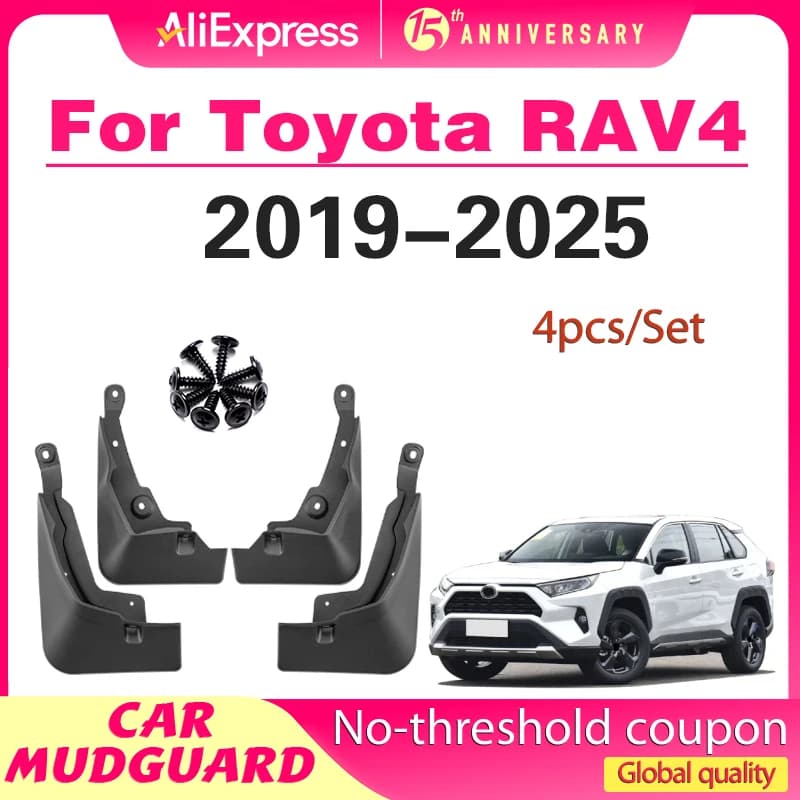 For Toyota RAV4 2019 2020 2021 2022 2023 2024 2025 Fender Mudguard Mud Flaps Guard Splash Flap Mudguards Car Accessories