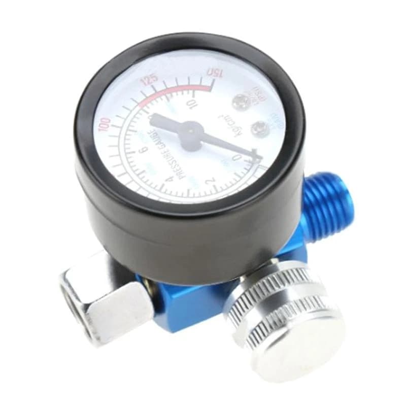 U2JC Air Pressure Regulator 1/4in 0-150PSI Paint Air Pressure Regulator Pressure Gauge Pneumatic Tool Accessory