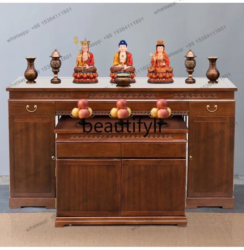 Factory DirectSolid wood Buddhist platform large casket offering table incense case Chinese style