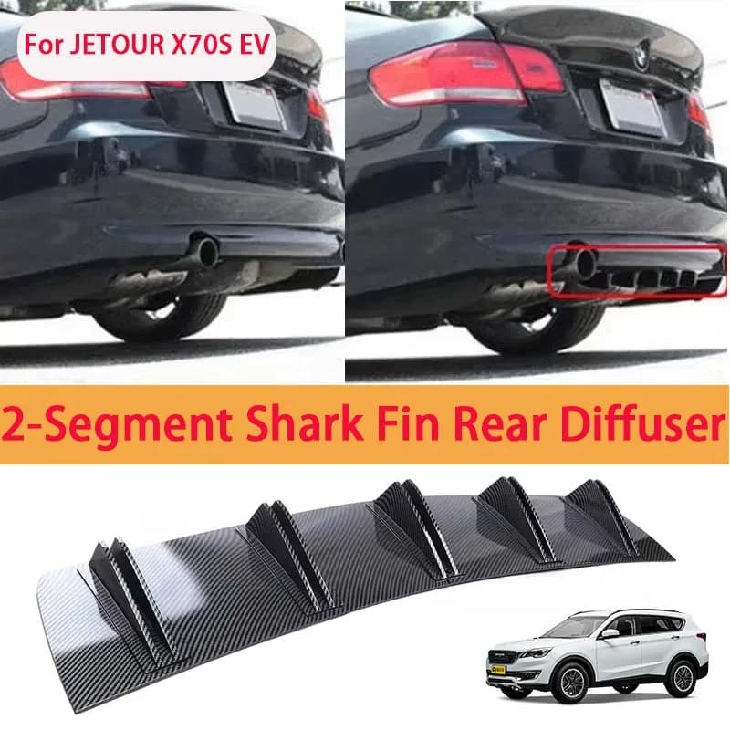For JETOUR X70S EV Shark Fin Rear Diffuser Split Chassis Spoiler Auto Aerodynamic Parts Aerodynamic Modification