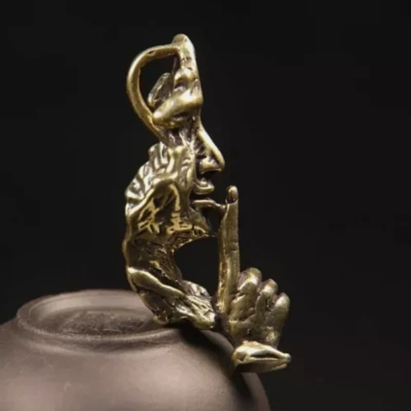 China Copper mini Stopper Car Keychain hanging ornament Vintage Small Gift