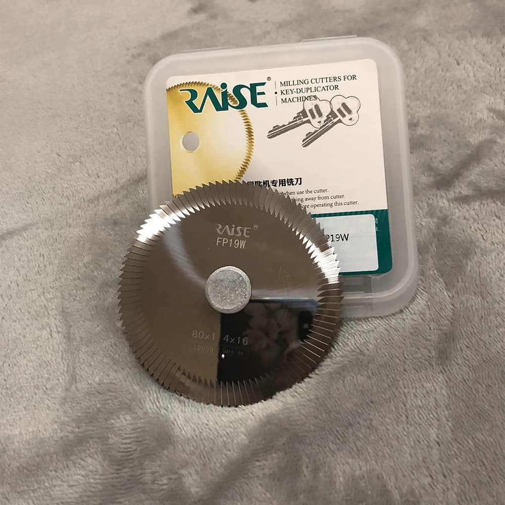 Raise FP19W Carbide 80*1.4*16mm Saw Blade Key End Milling Cutter For SARATOGA BlockB TITAN BIT Key Cutting Machine Parts Tools