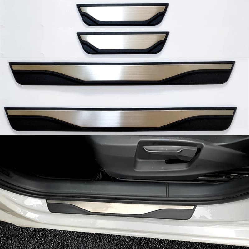 Car Accessories For Nissan Sentra Pulsar Sylphy 2013-2021 2024 Door Sill Scuff Plate Trim Sticker Stainless Welcome Pedal Guards