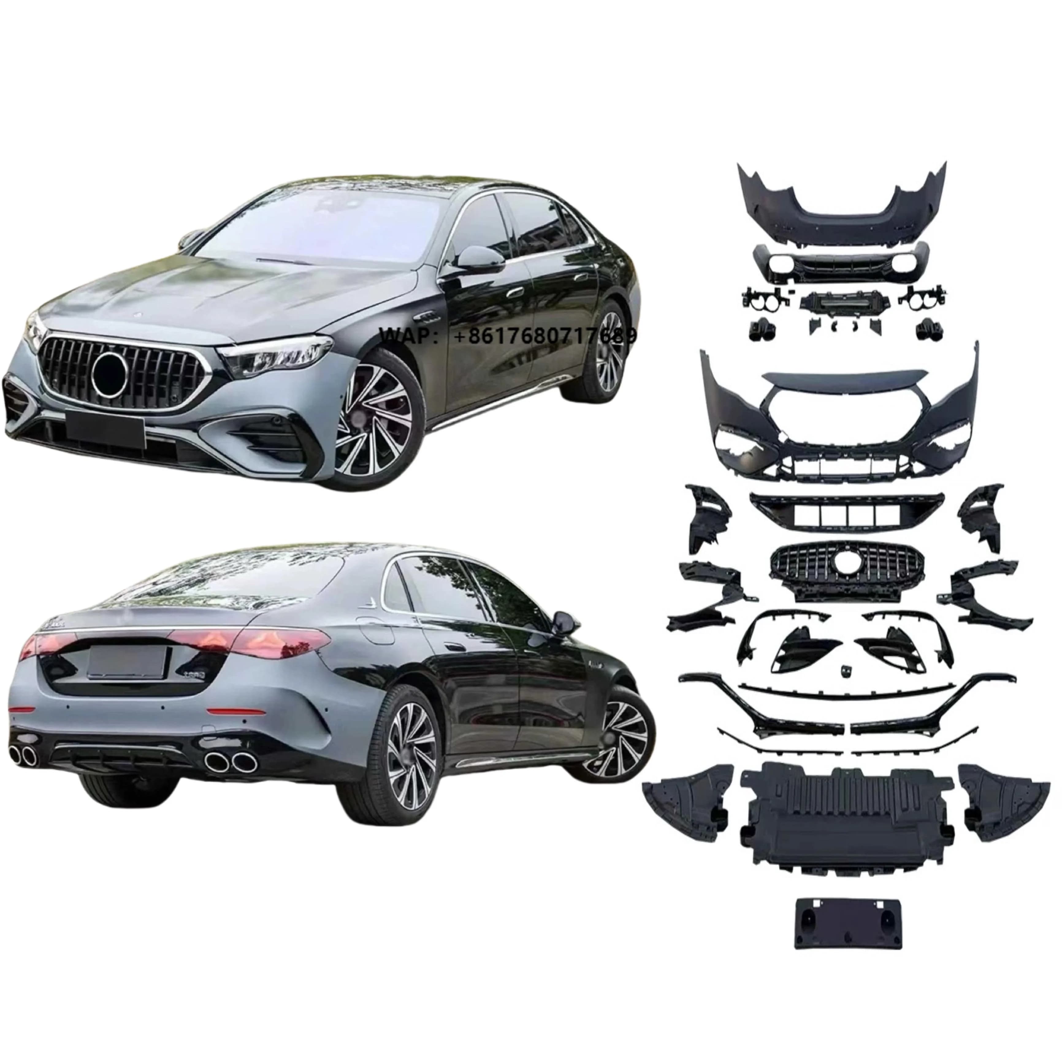 New High Quality  E53  Style Body Kit for -Benz E-Class W213 Front/Rear Bumpers Grill Diffuser Upgrade Easy