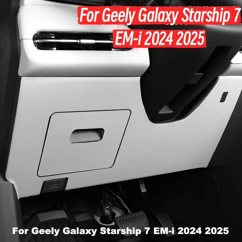 For Geely Galaxy Starship 7 EM-i 2024 2025 Driver's Anti Kick Pad Anti Scratch Sticker Co pilot Glove Box Protective Sticker
