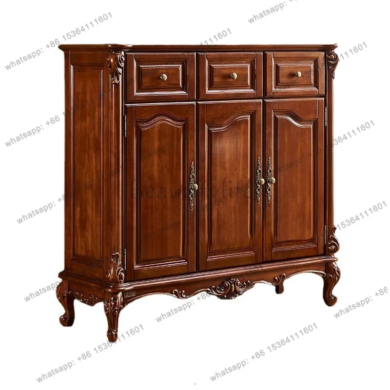 All solid wood three-door shoe cabinet American storage entrance AL431 storage multi-function