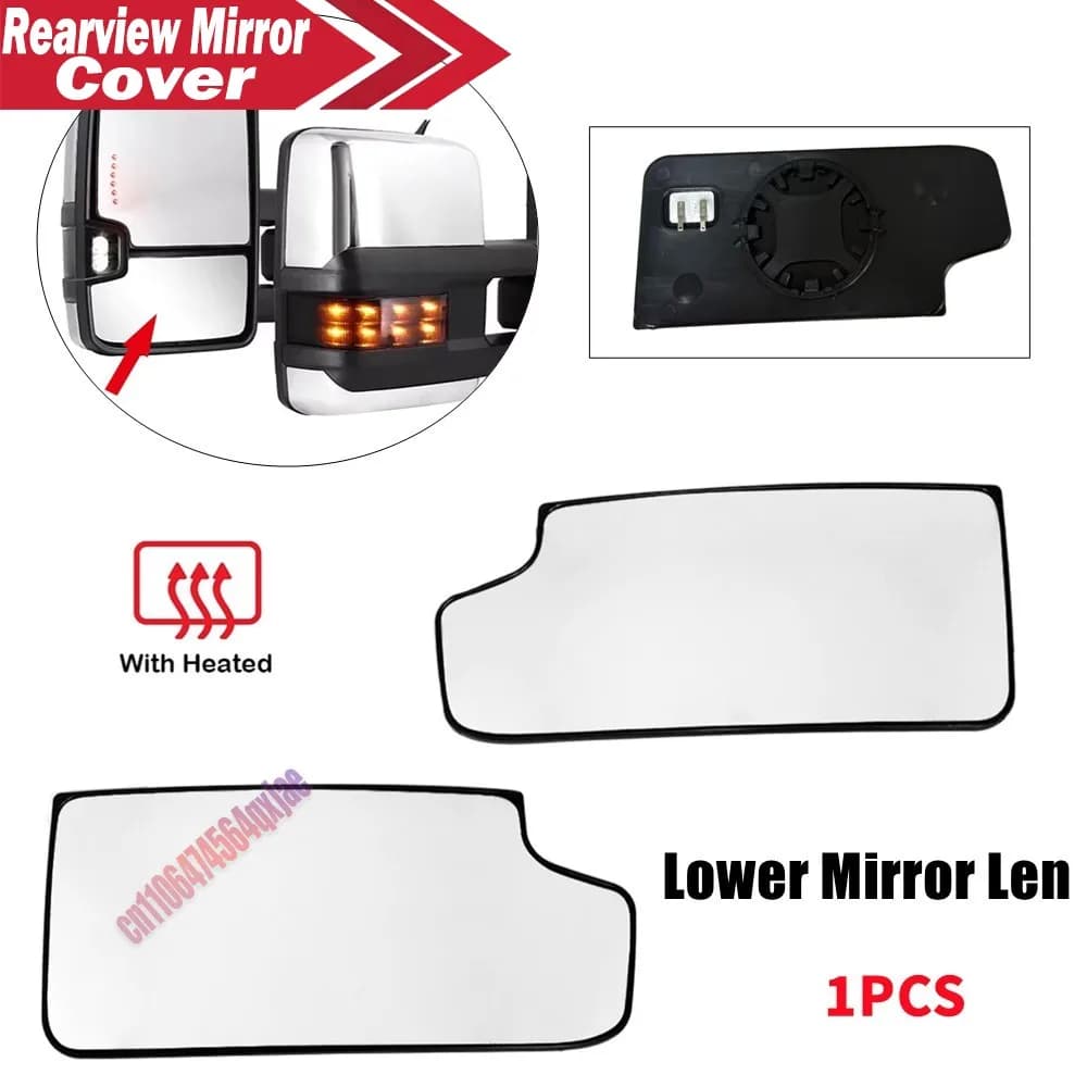 For GMC For Chevy Sierra Silverado 1500 2500 3500 2014-2017 1PCS Heated Rearview Side Lower Mirror Glass Lens Car Accessories