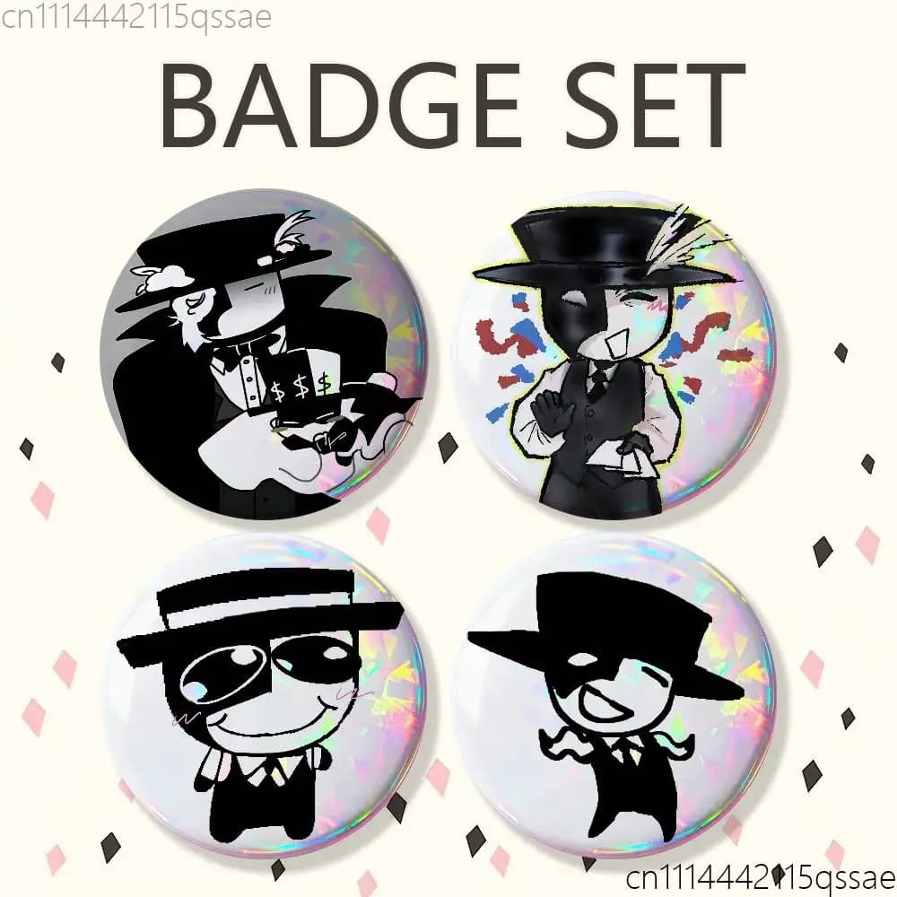 Die of Death Artful 25/32/44/58/75mm Badges Button Round Creative Pin Brooch Badge Bag Decor Accessories