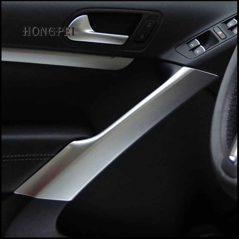 Car Styling For VW Volkswagen Tiguan 2010-2015 Door Armrest Handle Holder Cover Trim Decoration Strip Frame Auto Accessories