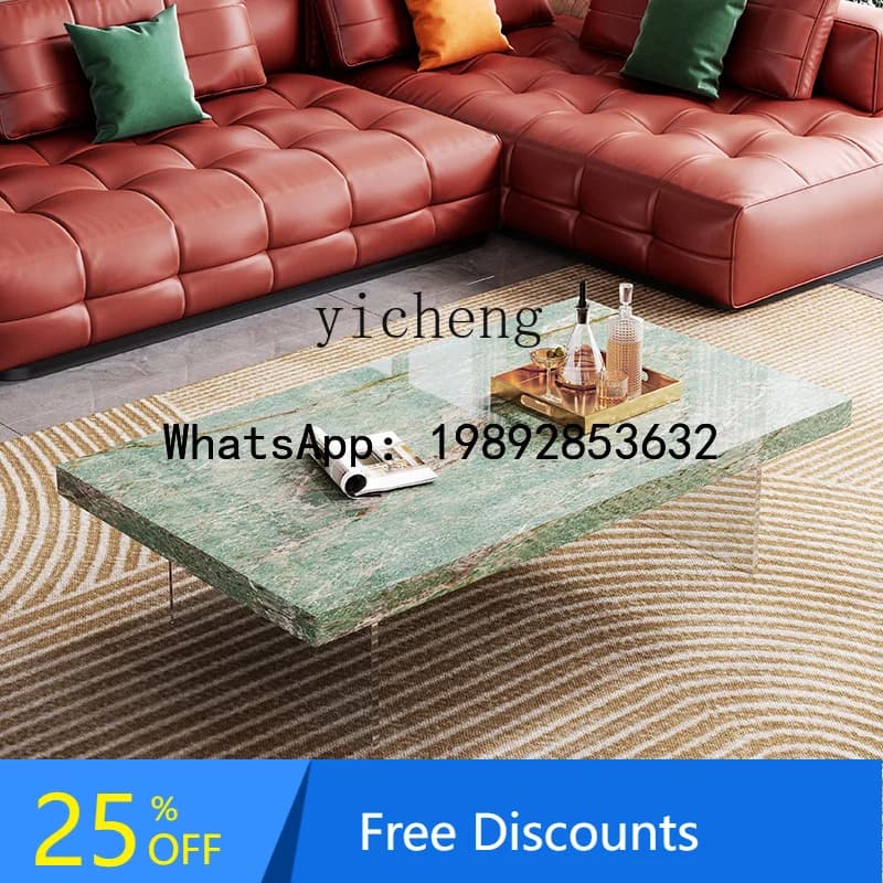 AA   living room luxury stone household small apartment acrylic suspension light luxury high-end coffee table