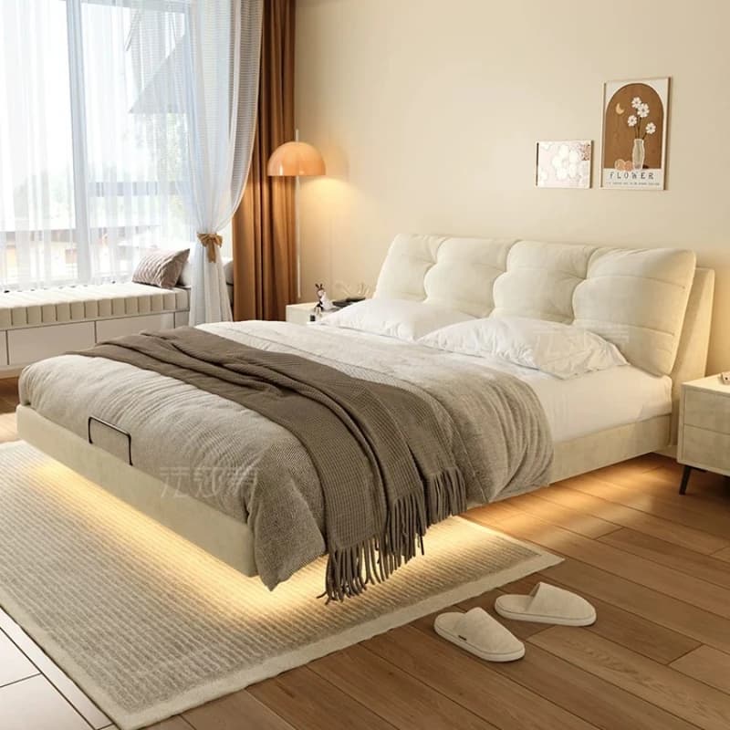 Unique Tatami Floating Beds Lit Luxury Guest Wall Double Beds Hotel Princess Italian Cama De Casal Bedroom Sets Furniture