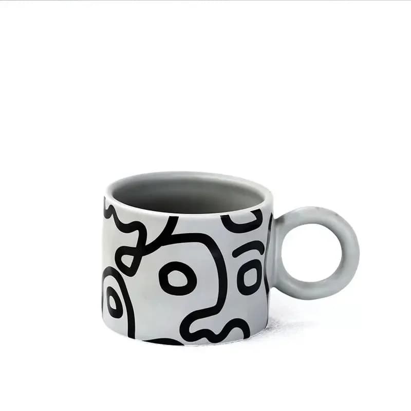 Cup, creative, Nordic large-capacity mug ceramic, office coffee cup, couple water cup souvenir personalized cup