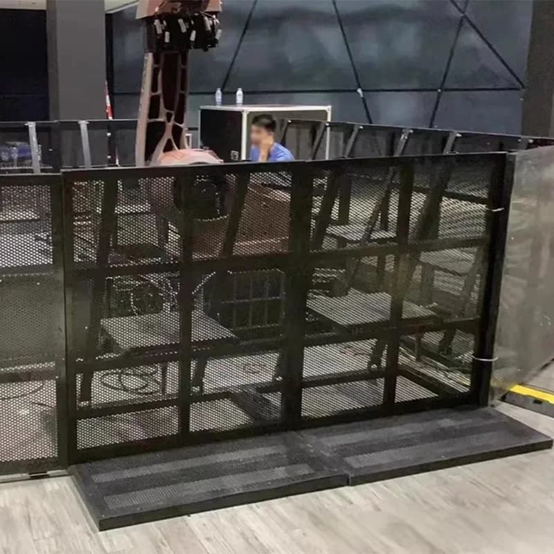 【Wholesale Price】Event Concert Exhibition Crowd Control Barrier CE ISO Black Conveniently Foldable Barricade Interlocking Crowd
