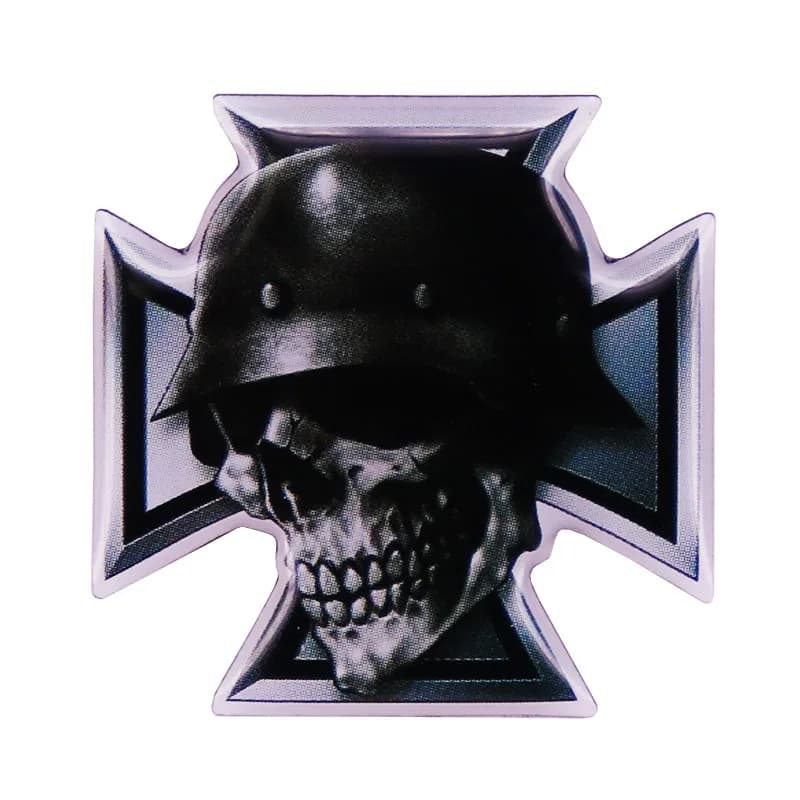 Creative Cross Skull Brooch Clip Decoration Pins for Backpacks