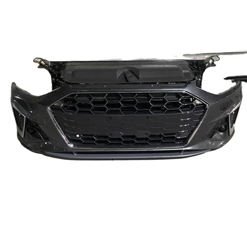 Car Bumper Low and Cheap for  2020-2023 A4 Front Assembly  Front Expense Bar Assembly  Electronic Fan, Radiator