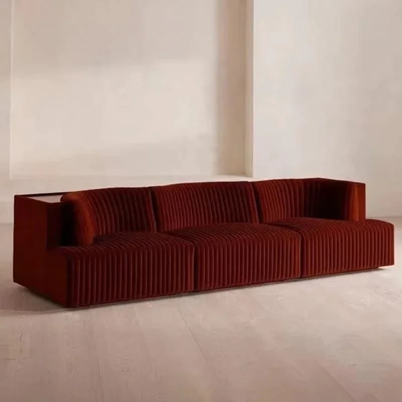 Nordic light luxury hotel home, villa furniture, modular sofa set, fabric combination sofa, living room sofa
