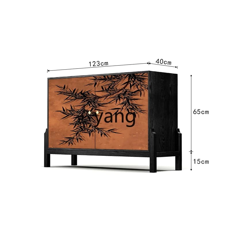 LH  new Chinese-style solid wood dining side locker light luxury entrance home storage cabinet