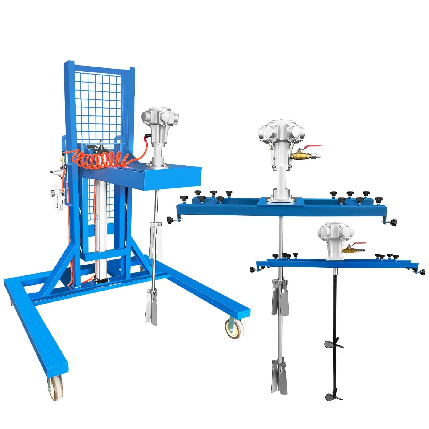 YJQ 1000L special pneumatic mixer IBC ton barrel resin mobile automatic lifting mixer