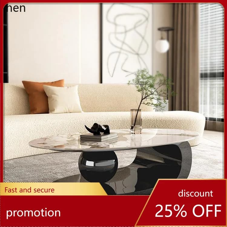 YFY Living Room Rock Slab Coffee Table Simple  Small  Home Italian Light Luxury Minimalist Tea Table High-end Sofa Table