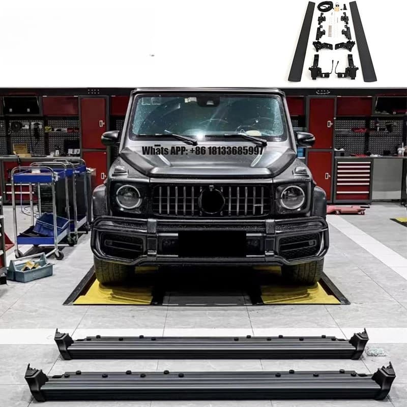 G-Wagon W463a 2018-2023 Electric Side Step for W464 G63 G65 G500 G550 Side Step Auto Running Board Long or Short Electric Pedal